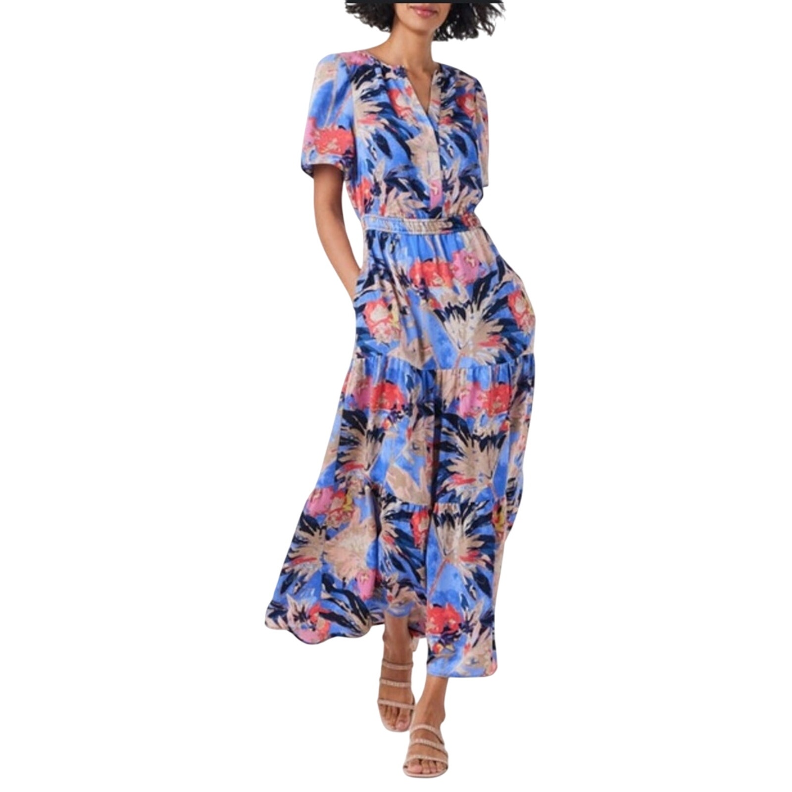 Nic+Zoe Dreamscape Daydream $218 Maxi Dress Size Xs